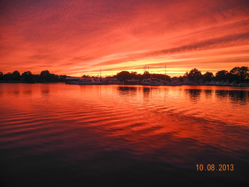 Sunset at Washburns Boatyard