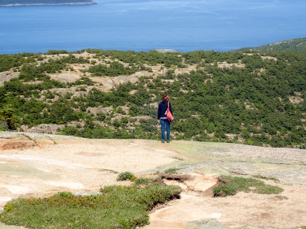 Cath at the edge of Cadillac Mountain