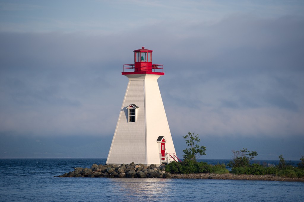 Lighthouse on Kidston Island protecting Baddeck anchorage