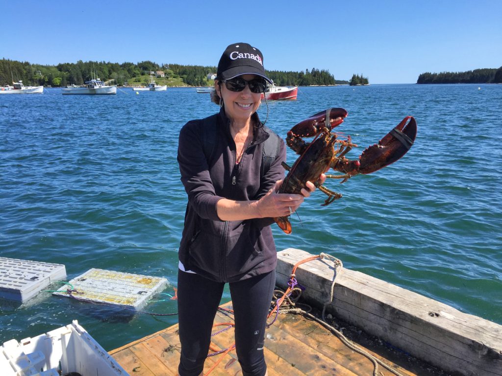 Buying lobster in Burnt Coat Harbor